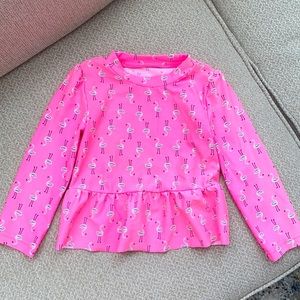 Cat & Jack flamingo rash guard  bikini bottom